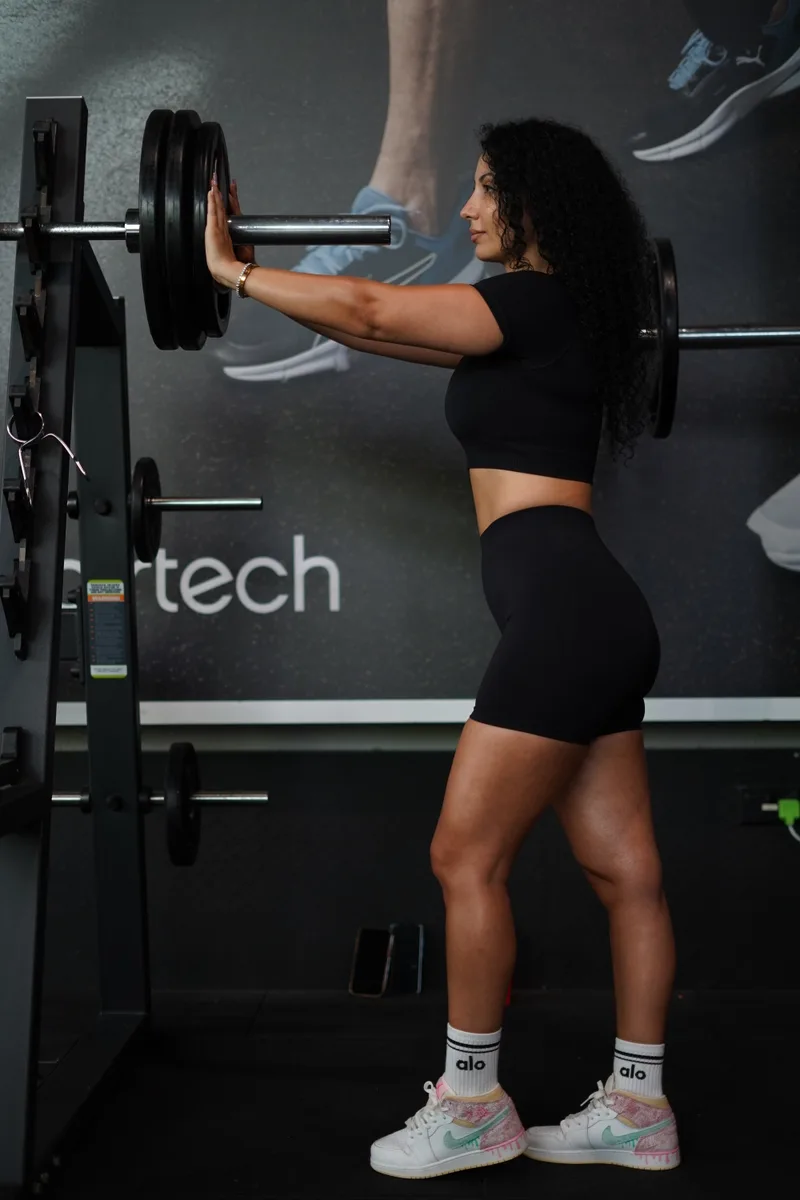Ceece training with a barbell